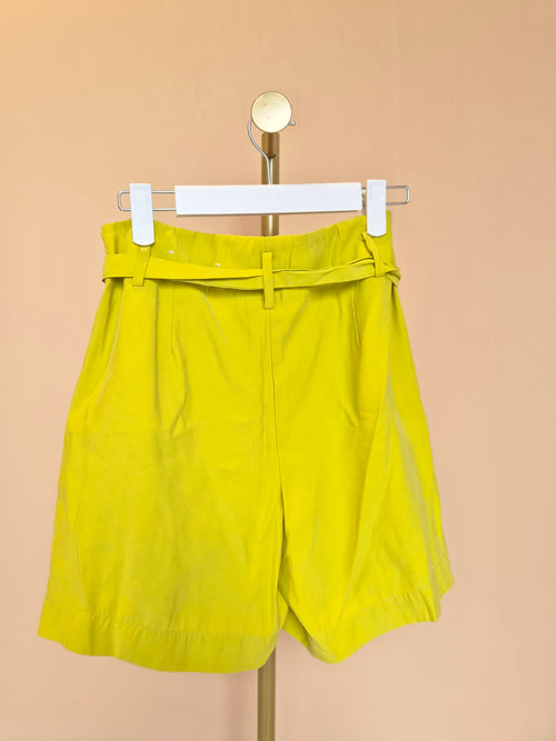 Ann Taylor Factory Chartreuse Belted Shorts – Size XS