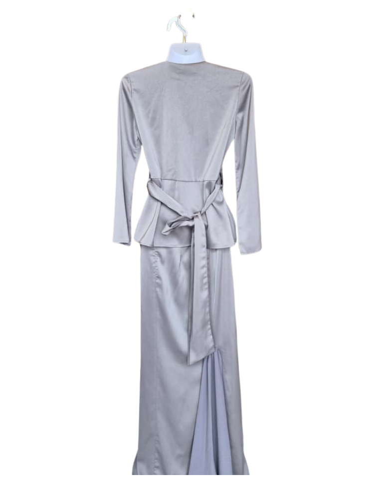 Zoo Basics by My Apparel Zoo Satin Wrap Maxi Dress – Size XS