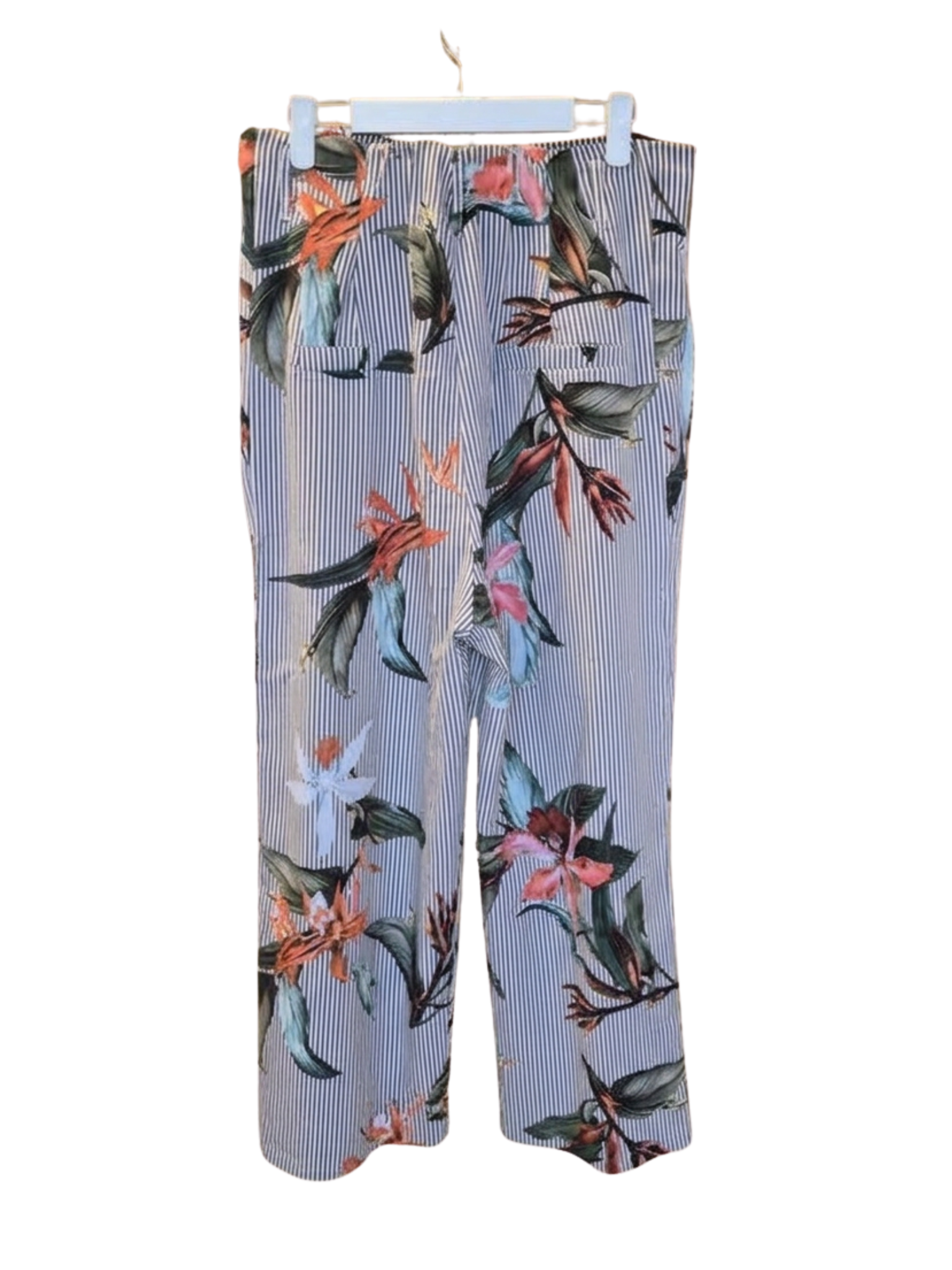 Woman Floral Wide-Leg Trousers – Size L (EU 40)