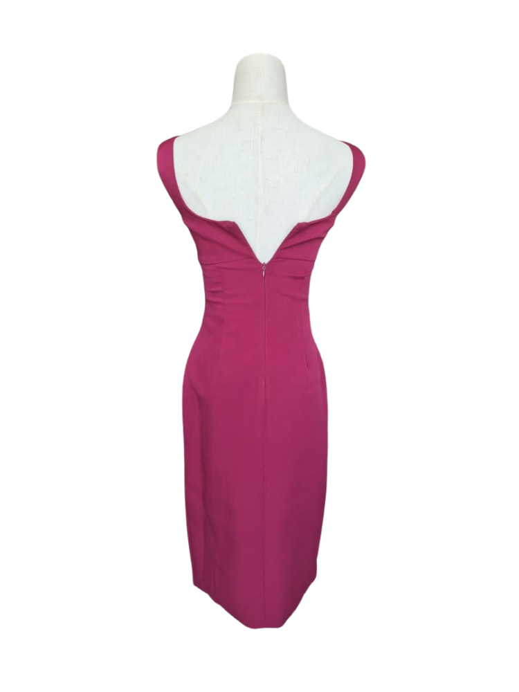 Dressing Paula Magenta Bodycon Midi Dress – Size UK 6 / XS