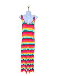 Warehouse Rainbow Stripe Maxi Dress Size 8 /S