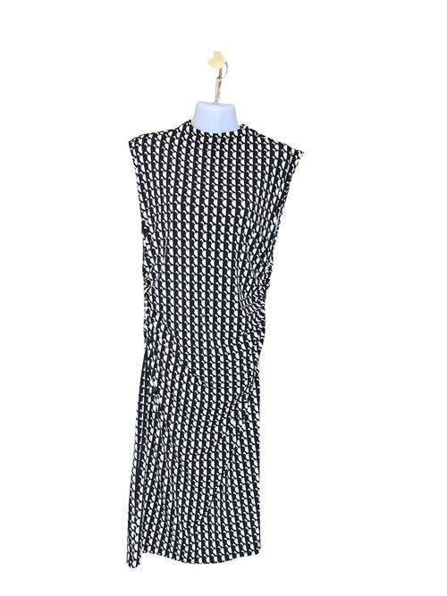 Black & White Geometric Midi Dress