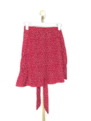 SHEIN Red Polka Dot Wrap Skirt – Size XS