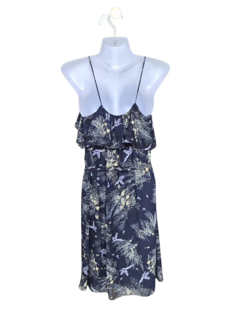 Navy Floral Ruffle Cami Dress – Size S