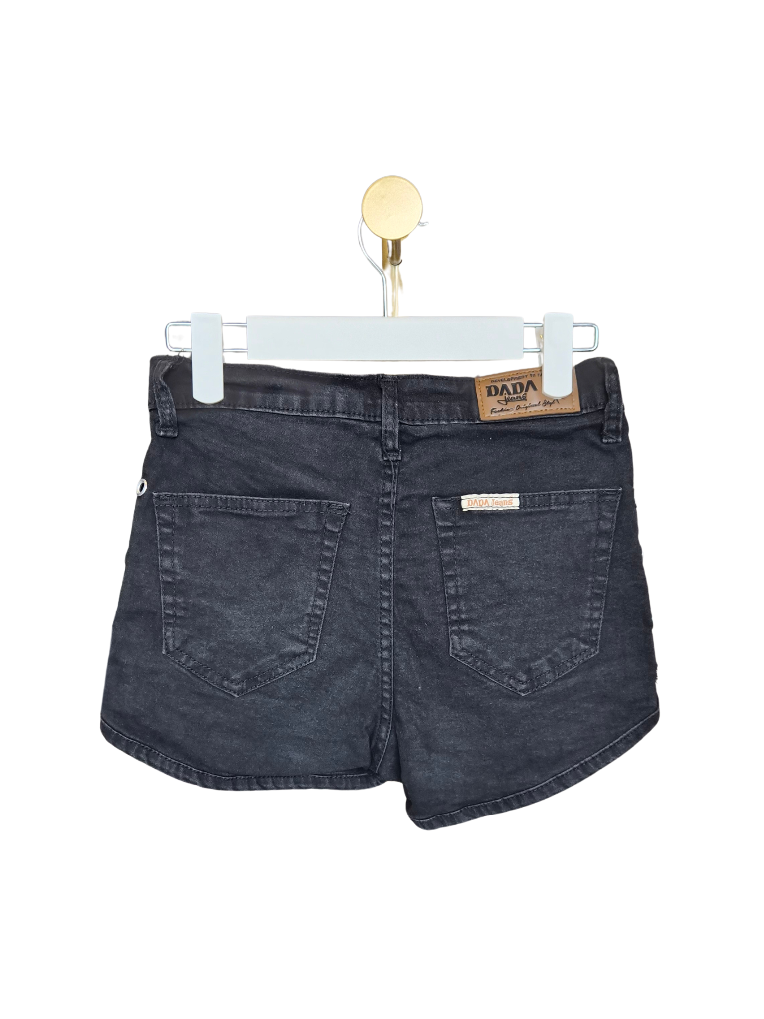 DADA Black Studded Denim Shorts – Size XS