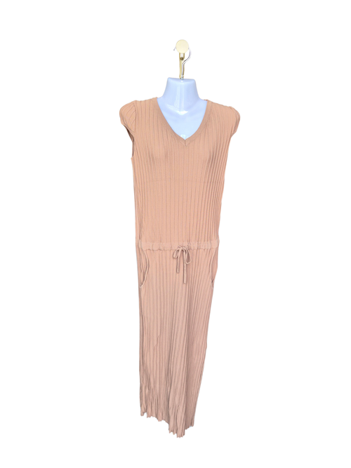 Ribbed Knit Sleeveless Maxi Dress