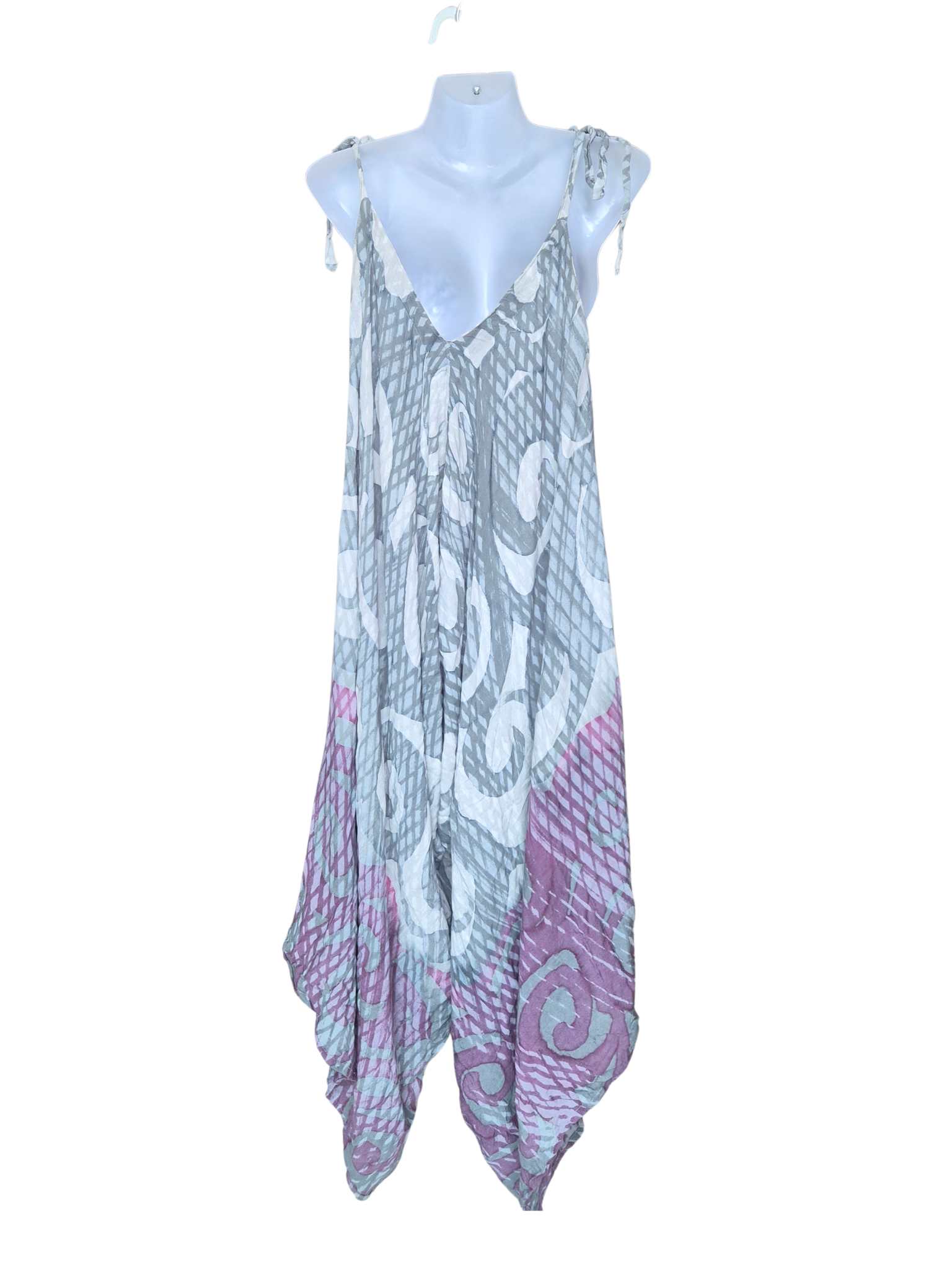 Rimba Bali Printed Harem Jumpsuit – Size Free Size (adjustable tie straps)