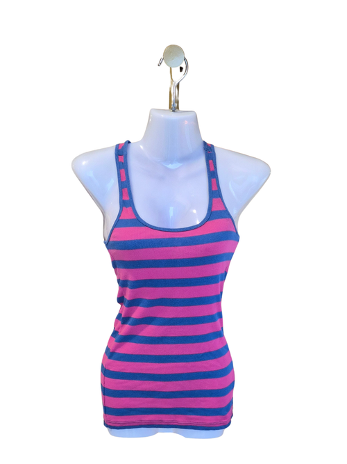 Rue21 Pink & Blue Striped Racerback Tank Top – Size S