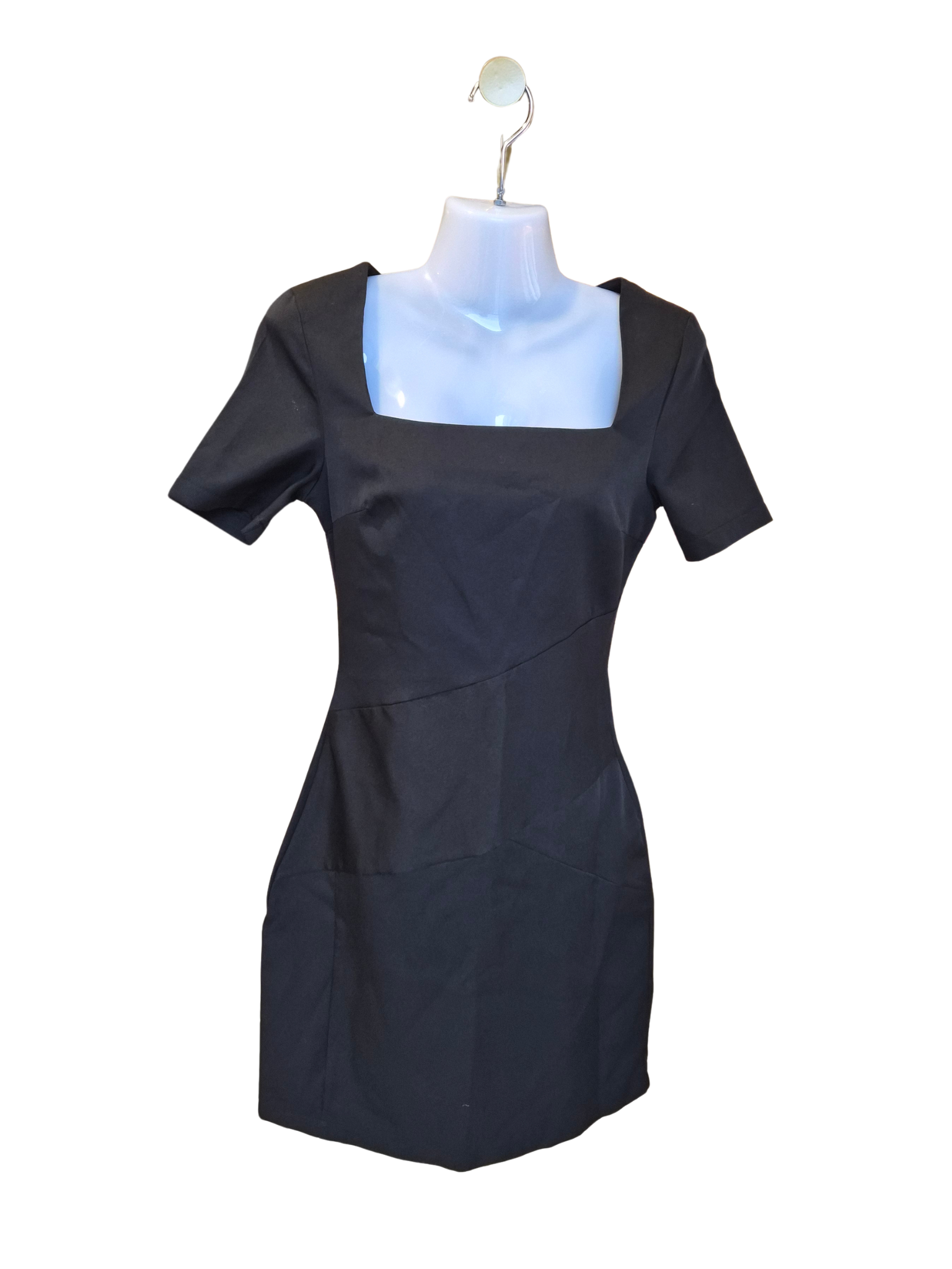 ALORA Work Black Square Neck Mini Dress (Brand New)
