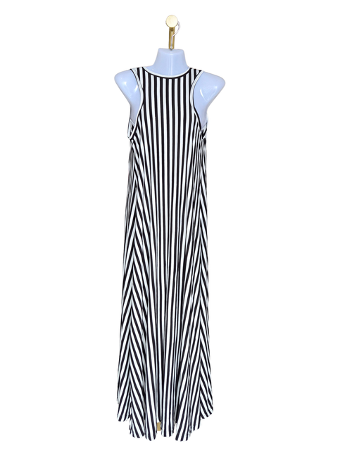 Black & White Striped Maxi Dress
