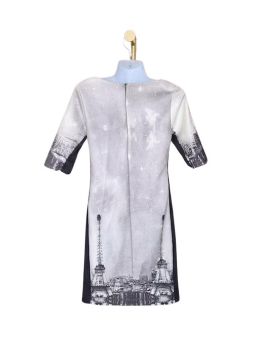 Paris Eiffel Tower Print Shift Dress – Size S (Estimated)