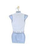 TALA White Zip-Up Active Crop Top – Size Not Indicated (Fits S–M)