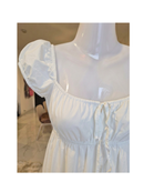 H&M White Puff Sleeve Mini Dress