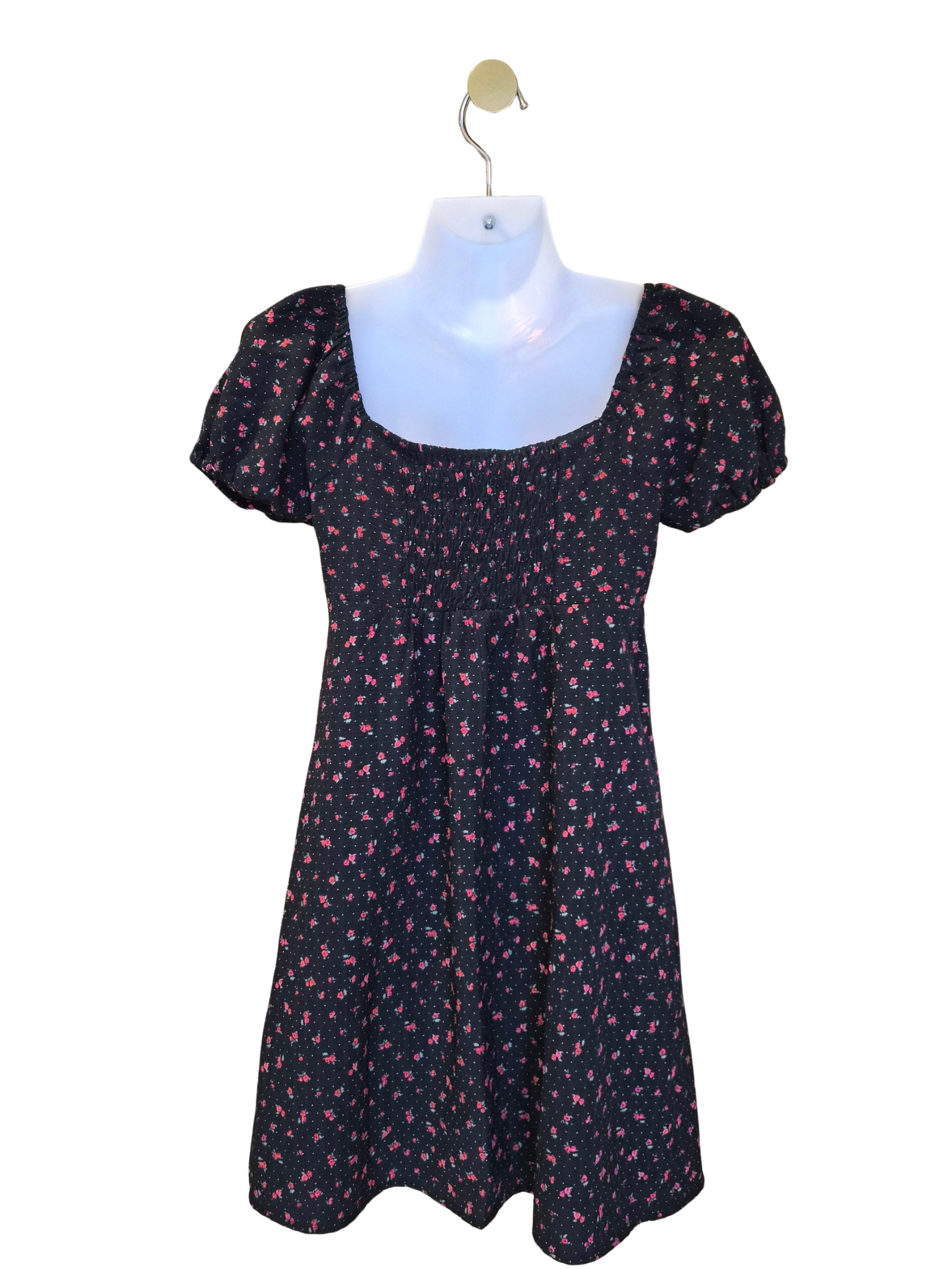 P&Co Floral Puff Sleeve Mini Dress – Size S