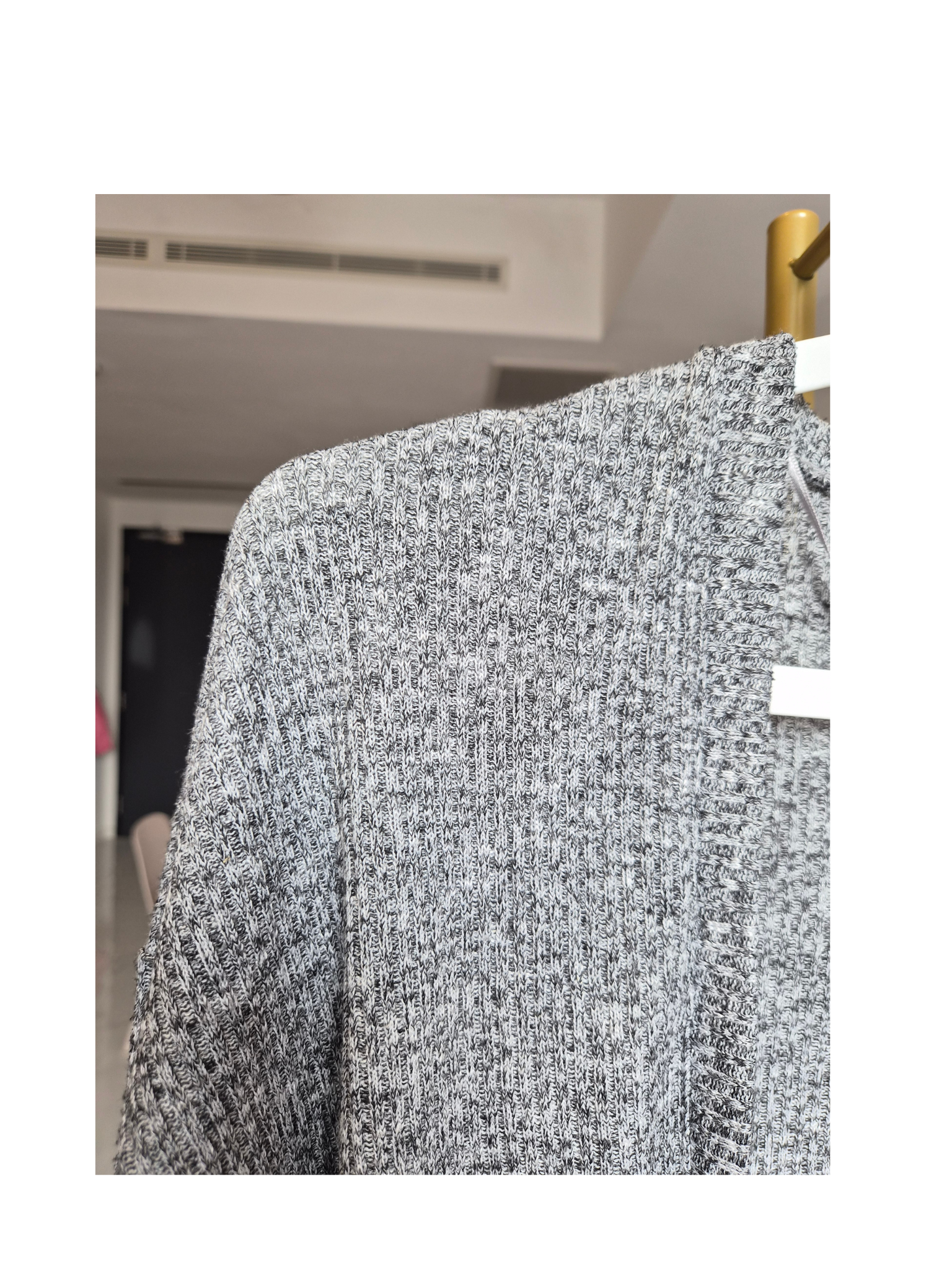 Pull&Bear Open Front Knit Cardigan | Grey Marl | Size S