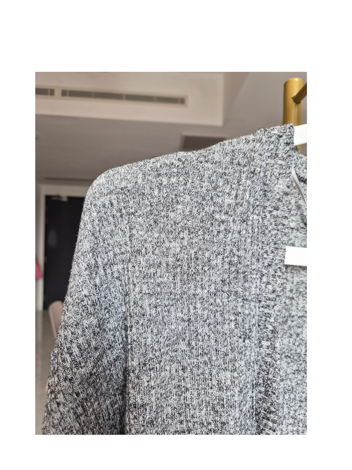 Pull&Bear Open Front Knit Cardigan | Grey Marl | Size S