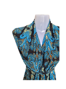 Nichii Blue Paisley Sleeveless Blouse – Size S