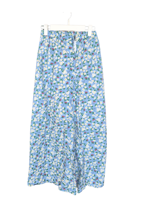 Blue Floral Maxi Skirt – Size S (Estimated)