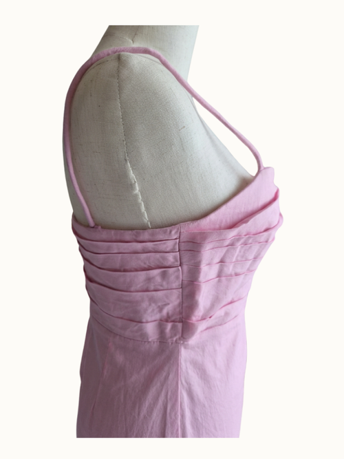 Aje Pink Linen Blend Mini Dress – Size AU 6 (XS)