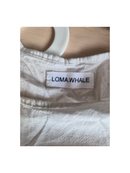 Title: Size Free – LOMA.WHALE White Linen Tie-Front Crop Top