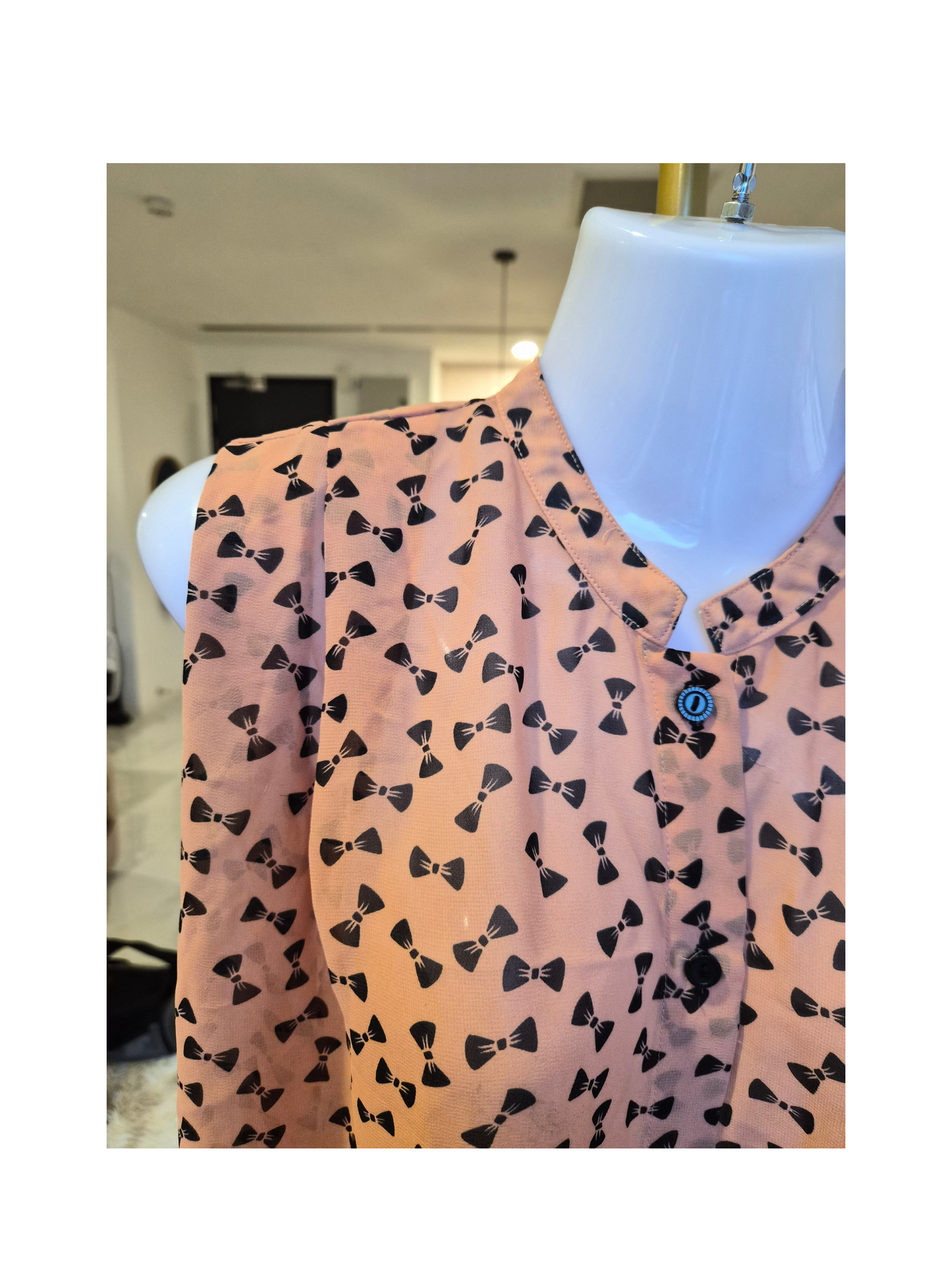 Nicole Exclusives Pink Bow Print Sleeveless Blouse