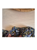 UNIQLO Floral Puff Sleeve Cropped Blouse – Size S