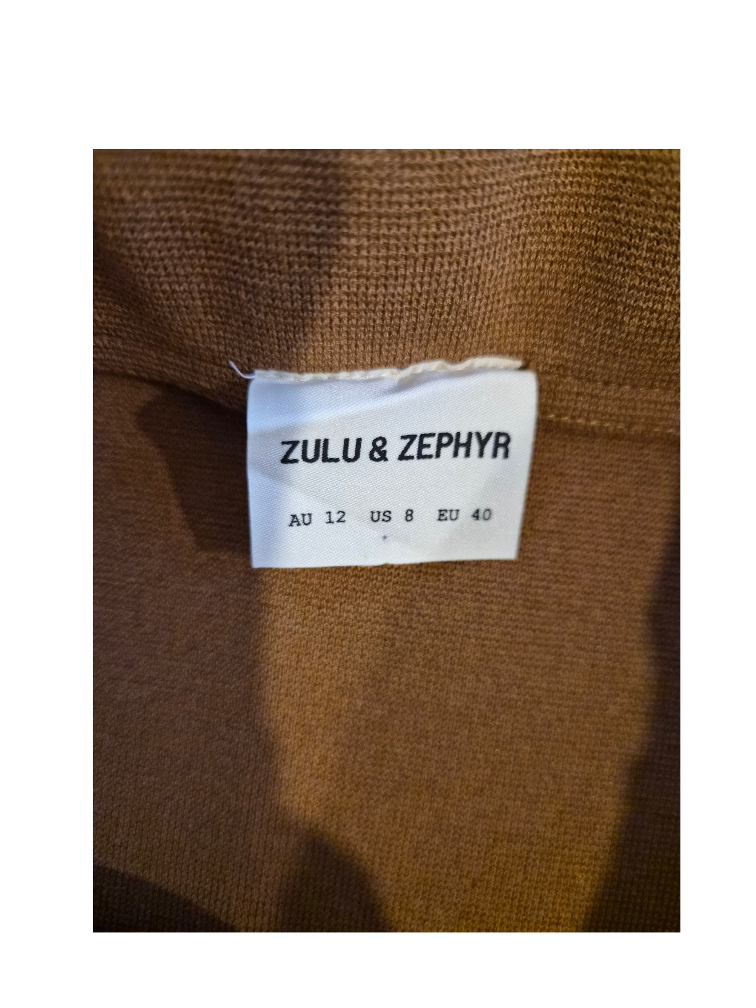 Zulu & Zephyr Brown Wrap Mini Skirt