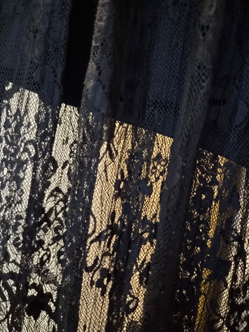 Forever 21 Black Lace Midi Skirt – Size XS