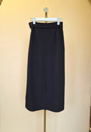TAPAS Black Tie-Waist Midi Skirt – Size S