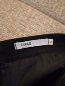 TAPAS Black Tie-Waist Midi Skirt – Size S